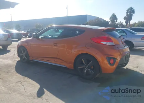 2014 Hyundai Veloster Turbo W/Black from USA, damaged, VIN KMHTC6AE1EU193000